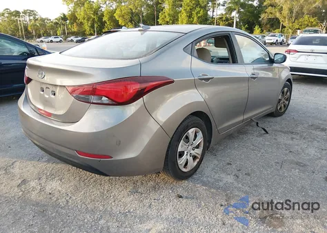 2016 Hyundai Elantra Se z USA, uszkodzony, nr VIN 5NPDH4AE8GH782010